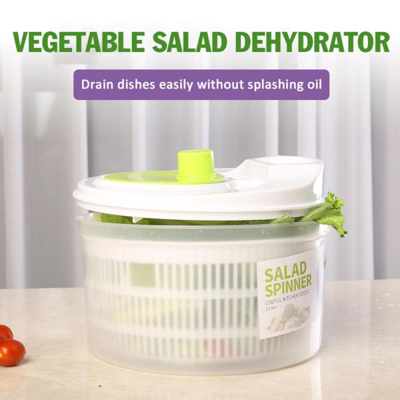Vegetable Centrifuge Salad Drying, Salad Spinner Vegetable Lettuce, Greens Dryer Washer Crisper For Green Kitchen