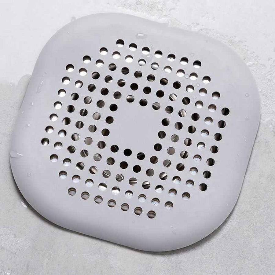Bathroom Drain Hair Filter Drain Cover Household Square Silicone Drain Cover Bathroom Drain Mat 5