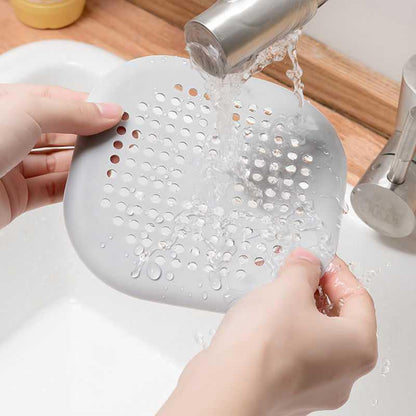 Bathroom Drain Hair Filter Drain Cover Household Square Silicone Drain Cover Bathroom Drain Mat 3