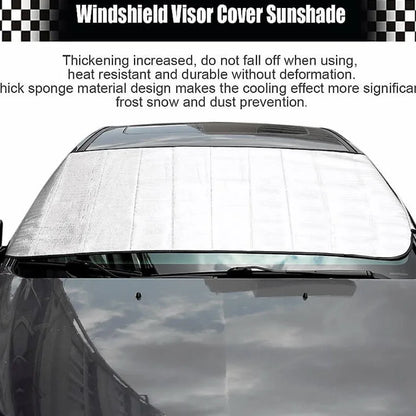 Auto Windscreen Shield, Frost Ice Rain and Sun Protector for Most Cars and SUVs, Universal Car Windshield Snow Cover