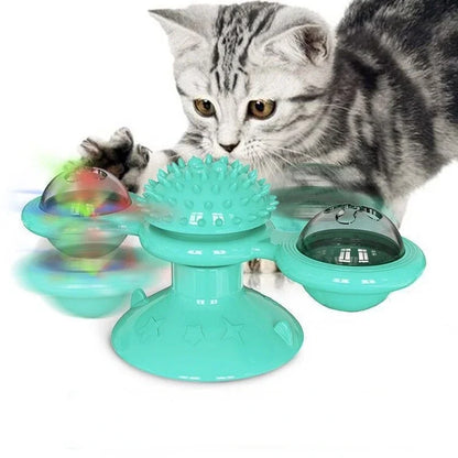 Wind Mill Cat Toy Interactive Pet Toys For Cats Puzzle Cat Game Toy Kitten Turn Table Brush Teeth P 4
