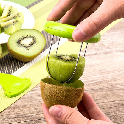 Stainless Steel Kiwi Peeling Tools, Fruit Kiwi Cutter Peeler Slicer Kitchen Gadgets, Kitchen Creative Fruit Peeler