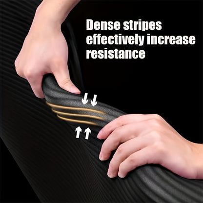 Durable NBR Rubber Yoga Mat, Thickened Non Slip Soft Black Mat, Home Fitness Training Equipment and Workouts