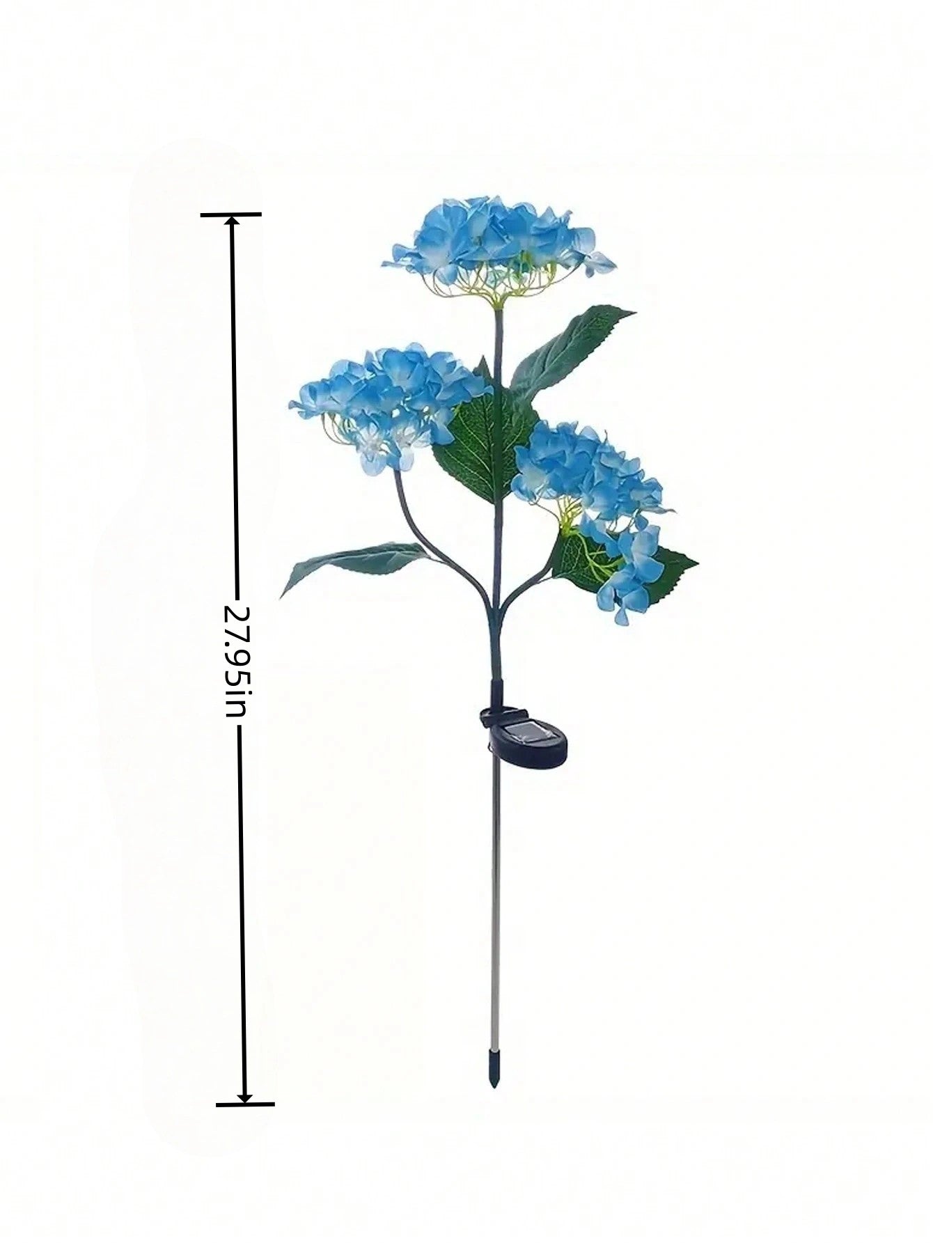 LED Artificial Flower Lights Solar Hydrangea Lights With 3 Heads For Outdoor Yard Garden Lawn Fence 6
