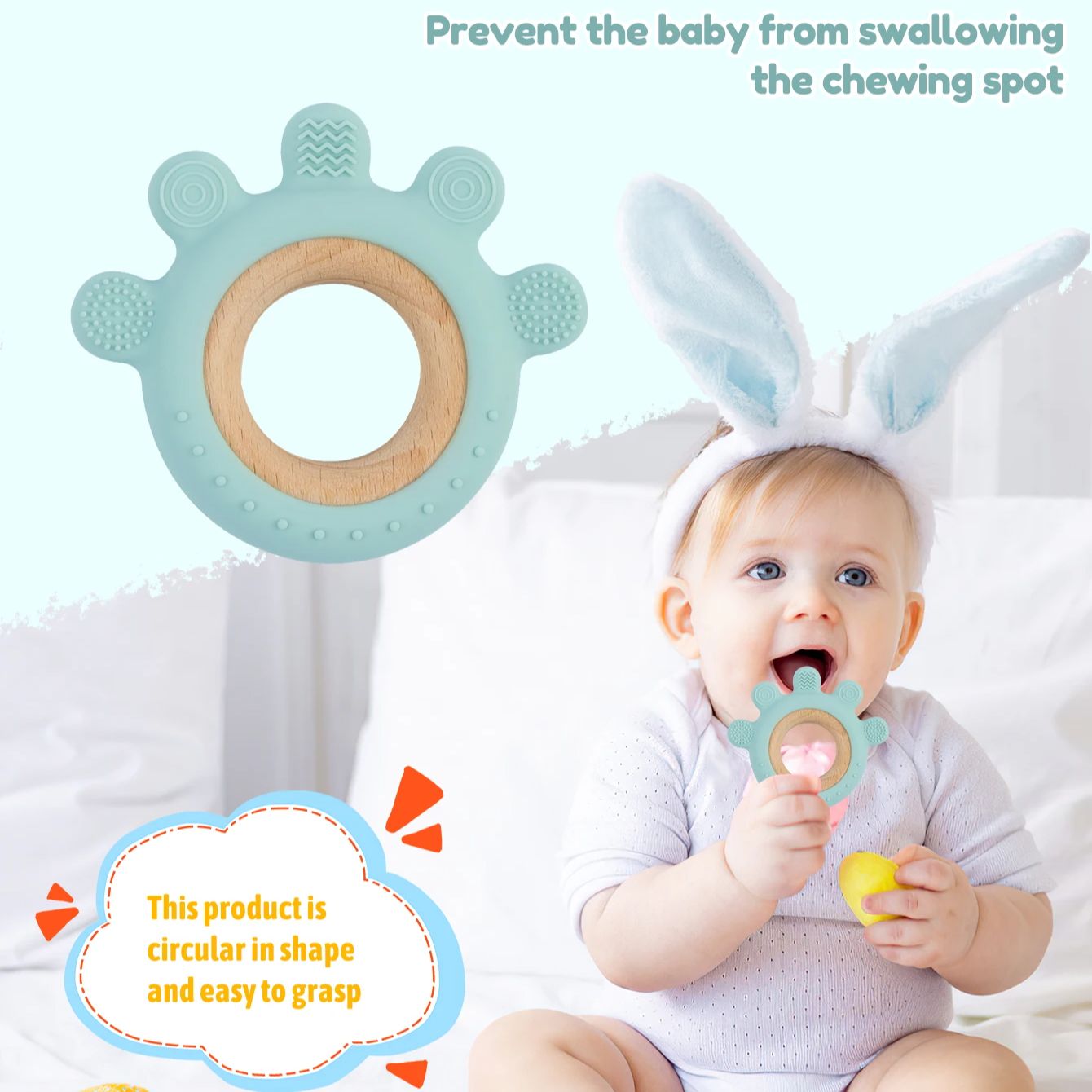 Cartoon Rudder Shape Baby Toys Silicone Teether Baby Toys Chewing Training Baby Care Equipment Baby 2