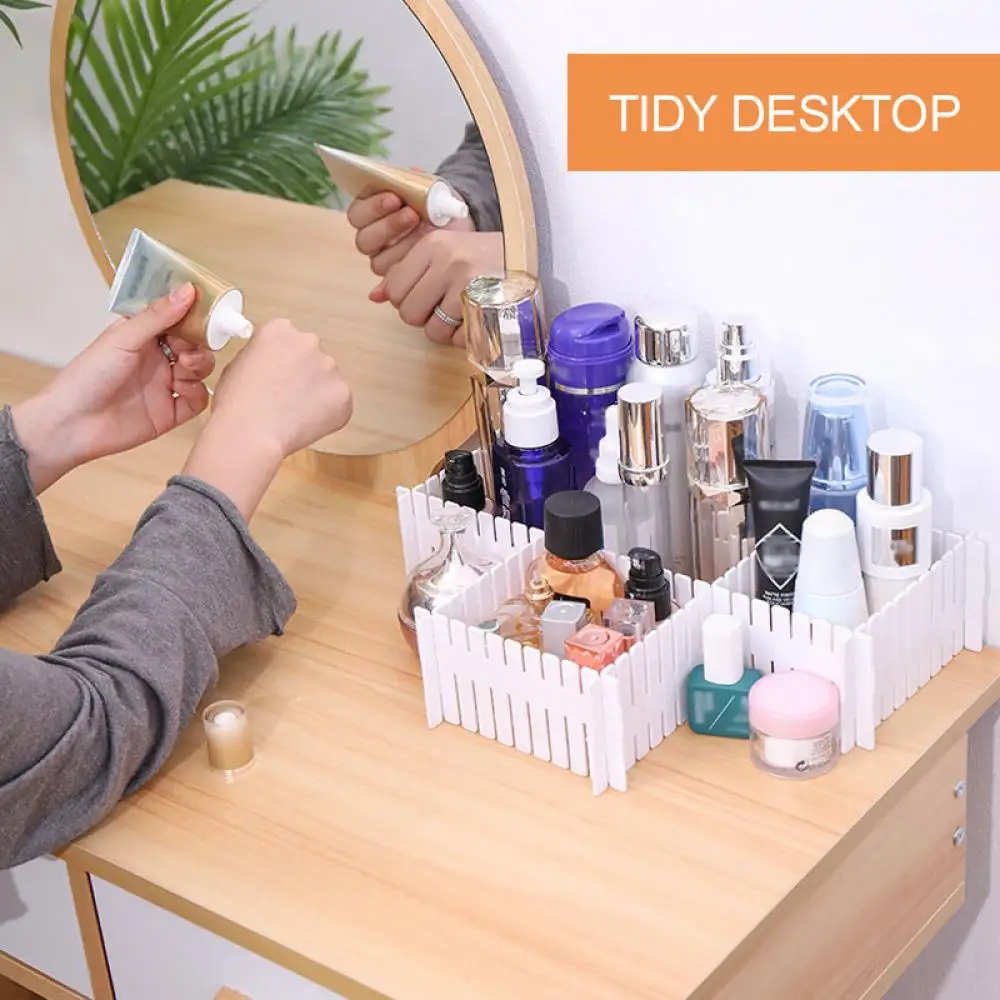 Adjustable Storage Partition Board Plastic Drawer Divider Combination Partition Board Space Saving  2