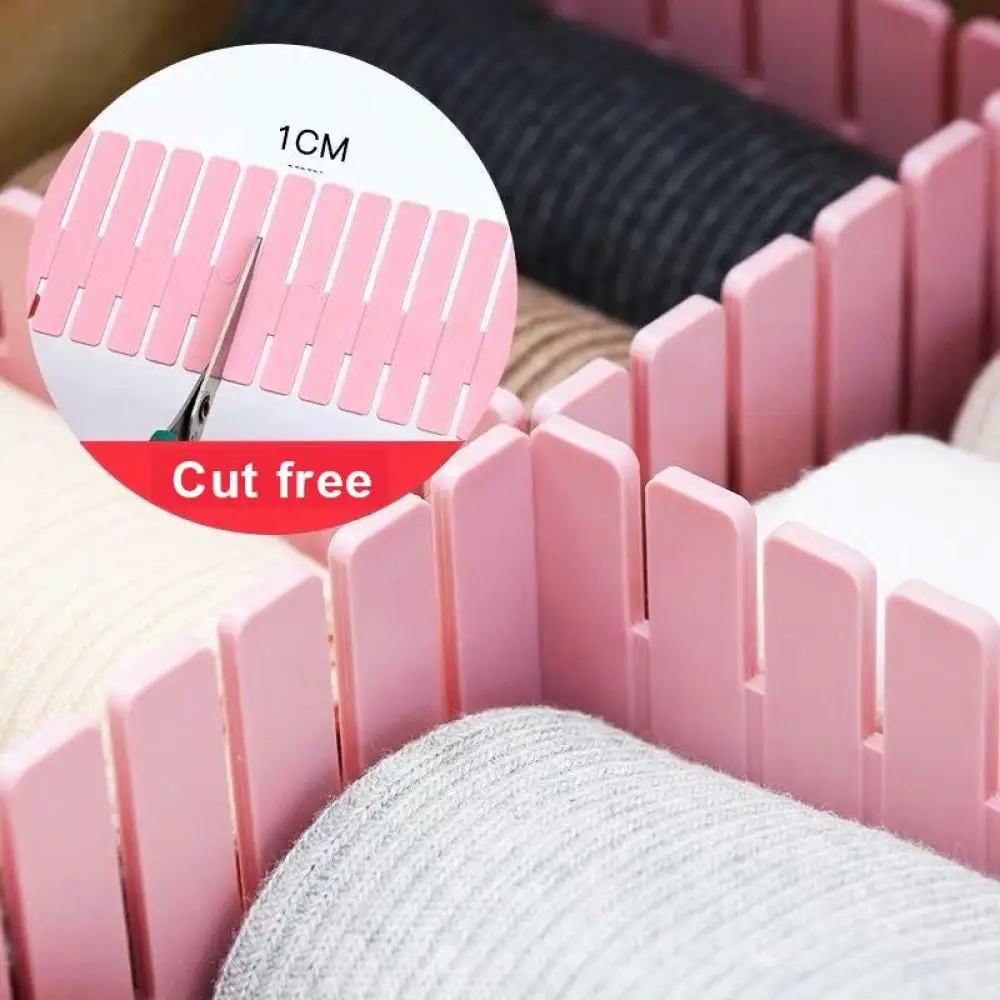 Adjustable Storage Partition Board Plastic Drawer Divider Combination Partition Board Space Saving  4