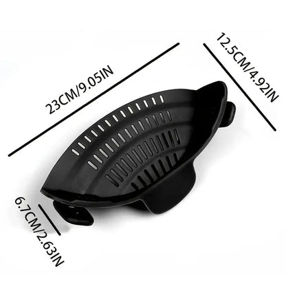 Kitchen Pot Strainer, Pot Strainer, Adjustable Clip On Strainer For Pots Pans And Bowls, Strainer