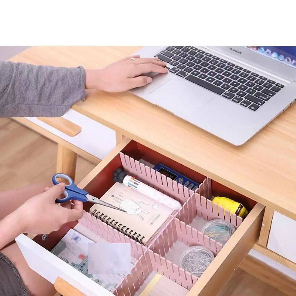 Adjustable Storage Partition Board, Plastic Drawer Divider, Combination Partition Board, Space saving Cabinet Organizer