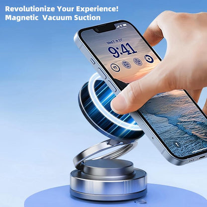 Portable Cell Phone Holder for Cars Makeup Gym, Suction Cup Phone Mount for Magsafe, Adjustable Vacuum Magnetic Phones