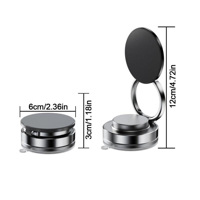 Portable Cell Phone Holder for Cars Makeup Gym, Suction Cup Phone Mount for Magsafe, Adjustable Vacuum Magnetic Phones