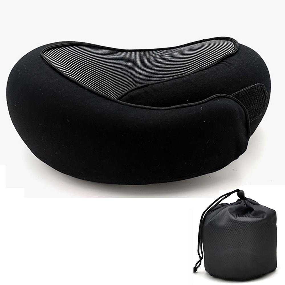 U shaped Pillow Snail Style Travel Neck Support, Portable Adjustable Soft Noon Break Sleep Pillows, Travel Neck Pillow