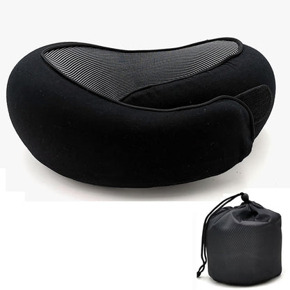 U shaped Pillow Snail Style Travel Neck Support, Portable Adjustable Soft Noon Break Sleep Pillows, Travel Neck Pillow
