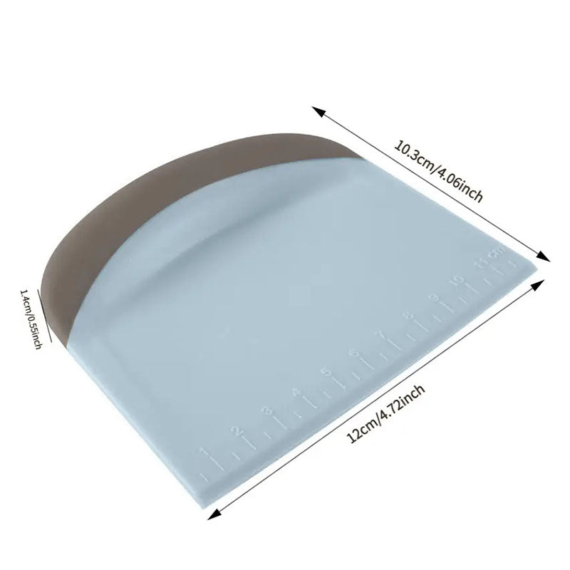 Multipurpose Food Scrappers With Soft Handle Baking Scraper With Double Scale Plastic Dough Cutter 1