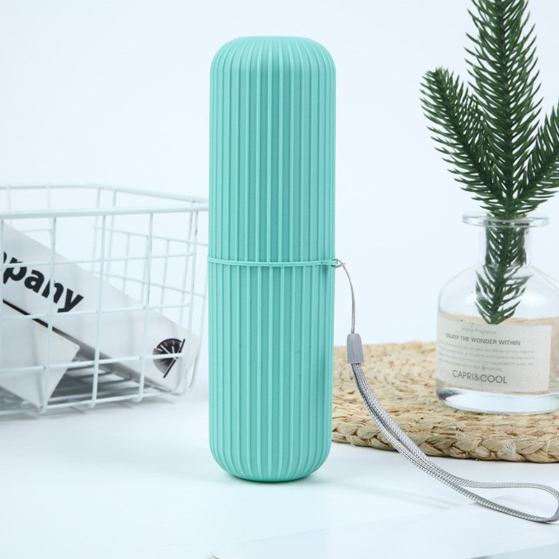 Portable Mouthwash Cup Vertical Stripe Travel Toothbrush Box Brushing Cup Washing Cup Toothpaste St 5