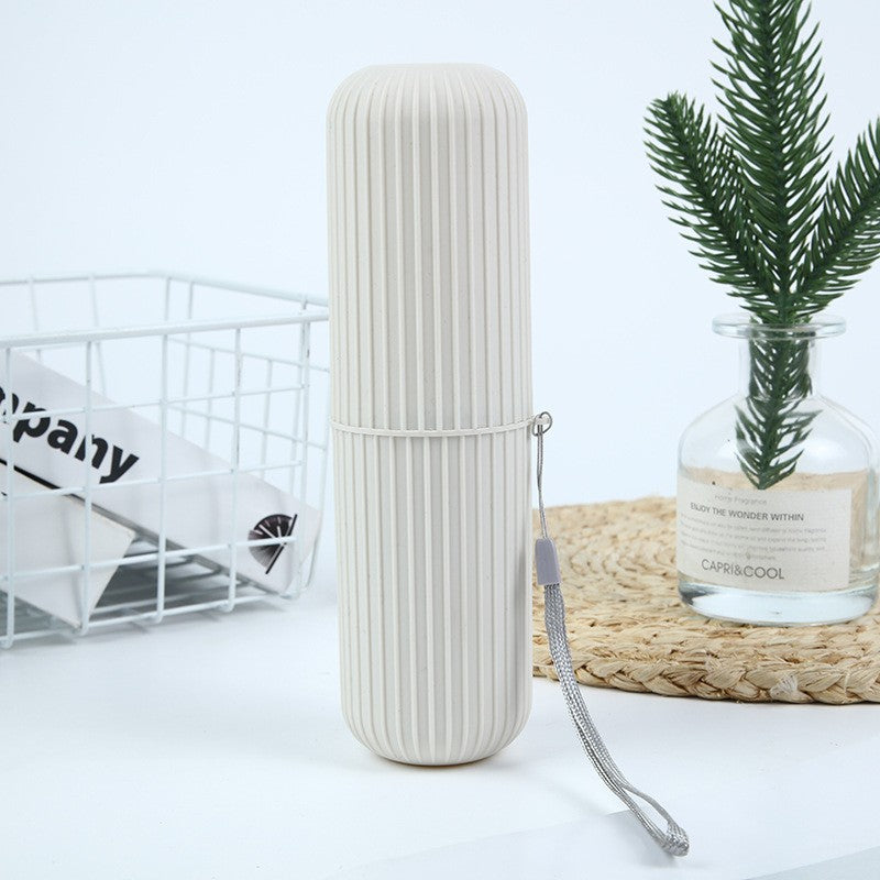 Portable Mouthwash Cup Vertical Stripe Travel Toothbrush Box Brushing Cup Washing Cup Toothpaste St 6