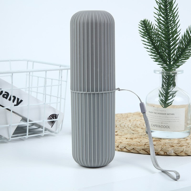 Portable Mouthwash Cup Vertical Stripe Travel Toothbrush Box Brushing Cup Washing Cup Toothpaste St 7