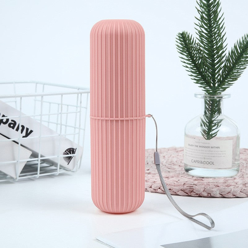 Portable Mouthwash Cup Vertical Stripe Travel Toothbrush Box Brushing Cup Washing Cup Toothpaste St 8