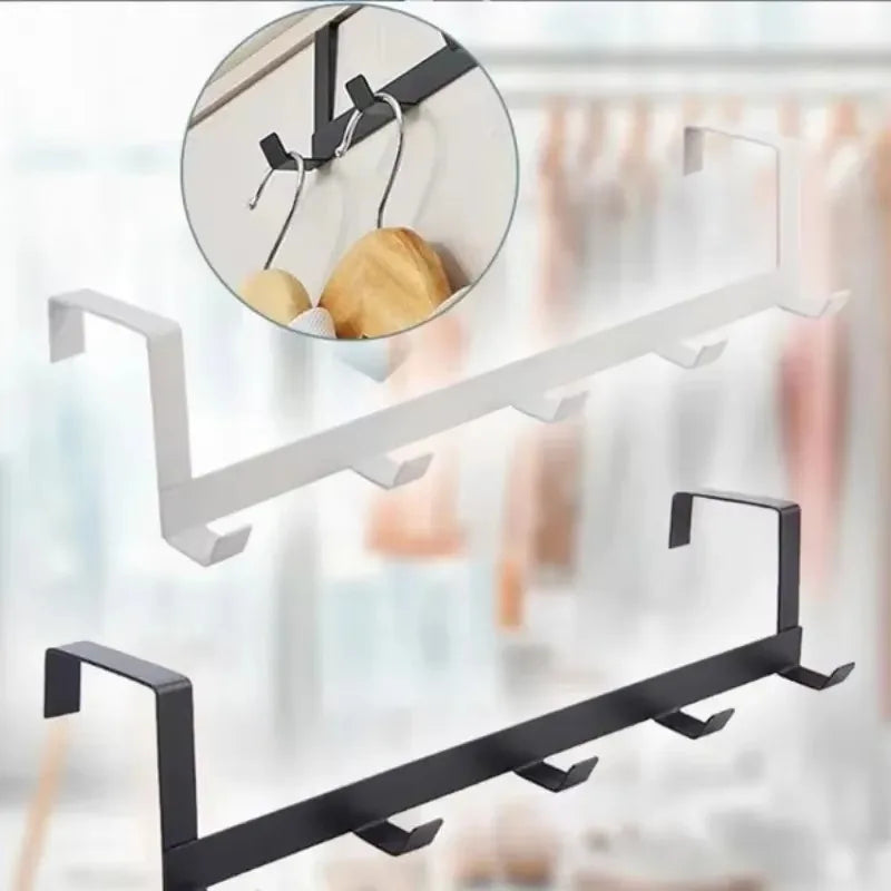 Household Space Saving Five Hook Door Hanger Hook Durable Jacket Storage Rack Easy To Install Moder 2