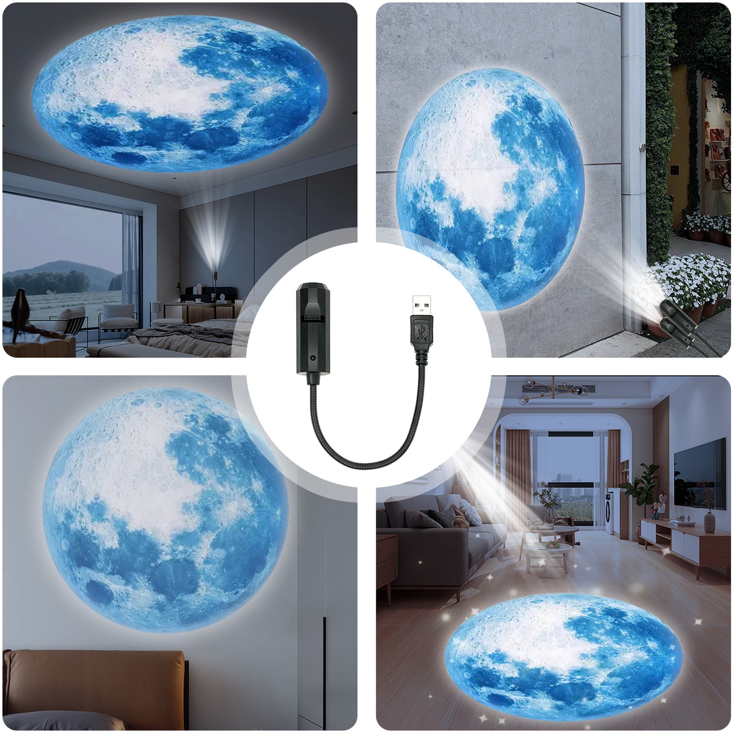 Blue Planet Moon Lamp LED Lamp Home Decor Soft Glow Mood Light For Relaxing Spaces 2