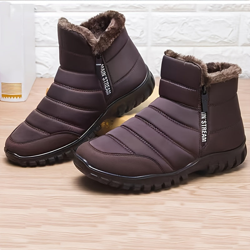 Warm Cotton Zipper Snow Ankle Boots Mens Sneakers Winter Shoes Autumn Shoes Waterproof Snow Boots S 4