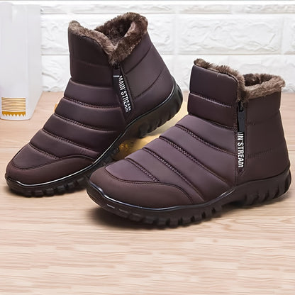 Warm Cotton Zipper Snow Ankle Boots Mens Sneakers Winter Shoes Autumn Shoes Waterproof Snow Boots S 4