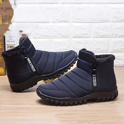 Warm Cotton Zipper Snow Ankle Boots Mens Sneakers Winter Shoes Autumn Shoes Waterproof Snow Boots S 5