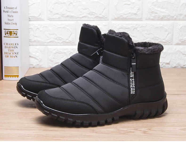 Warm Cotton Zipper Snow Ankle Boots Mens Sneakers Winter Shoes Autumn Shoes Waterproof Snow Boots S 7