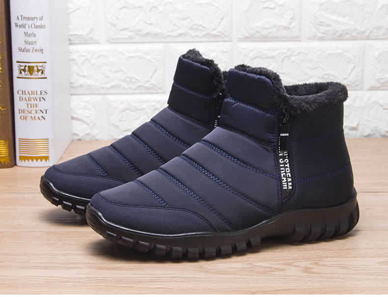 Warm Cotton Zipper Snow Ankle Boots Mens Sneakers Winter Shoes Autumn Shoes Waterproof Snow Boots S 6