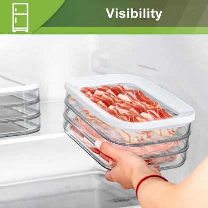 Frozen Plastic Kitchen Refrigerator, Fresh-Keeping Box With Lid Food Grade, Special Storage Box Deli Meat Containers