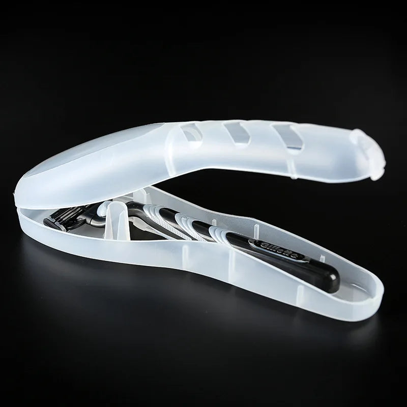 Shaver Storage Box Safety Travel Portable Storage Box For Shaving Razor Transparent Razor Case 3