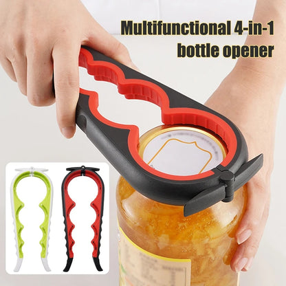 Beverage Bottle Opener Cap, Can Opener Multi Functional, Twister Four Position Can Opener, Anti Slip Cap Twister