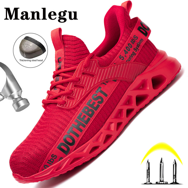 Lightweight Work Sneakers Steel Toe Safety Shoes For Men Women Puncture Proof Work Shoes Unisex Saf