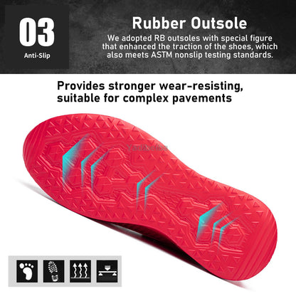 Lightweight Work Sneakers Steel Toe Safety Shoes For Men Women Puncture Proof Work Shoes Unisex Saf