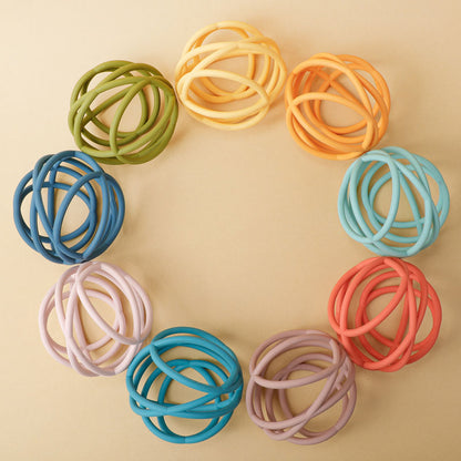 BPA Free Baby Teething Chew Baby Silicone Rodent Toy Ball DIY Teething Necklace Toys Soft Chew Bead 4