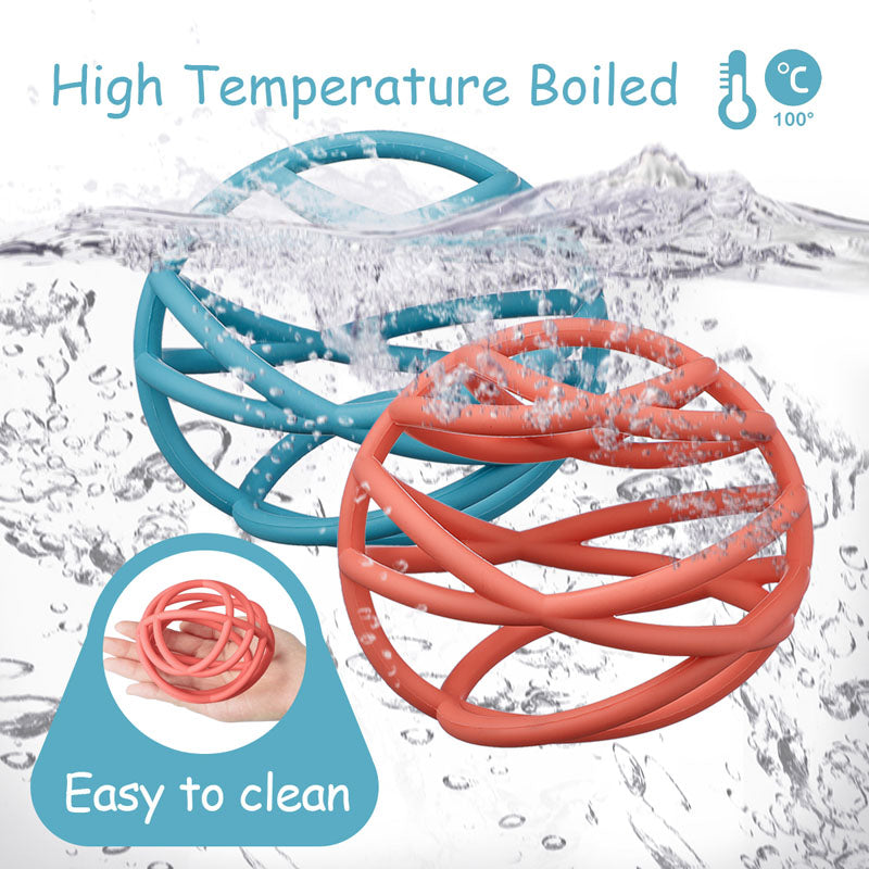BPA Free Baby Teething Chew Baby Silicone Rodent Toy Ball DIY Teething Necklace Toys Soft Chew Bead 5