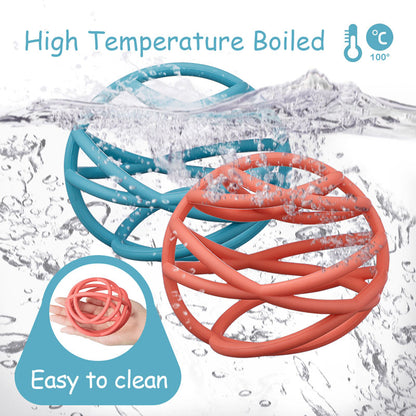 BPA Free Baby Teething Chew Baby Silicone Rodent Toy Ball DIY Teething Necklace Toys Soft Chew Bead 5
