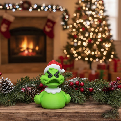 Indoor outdoor desktop Christmas duck statue, Christmas home decoration, novel gift for home office