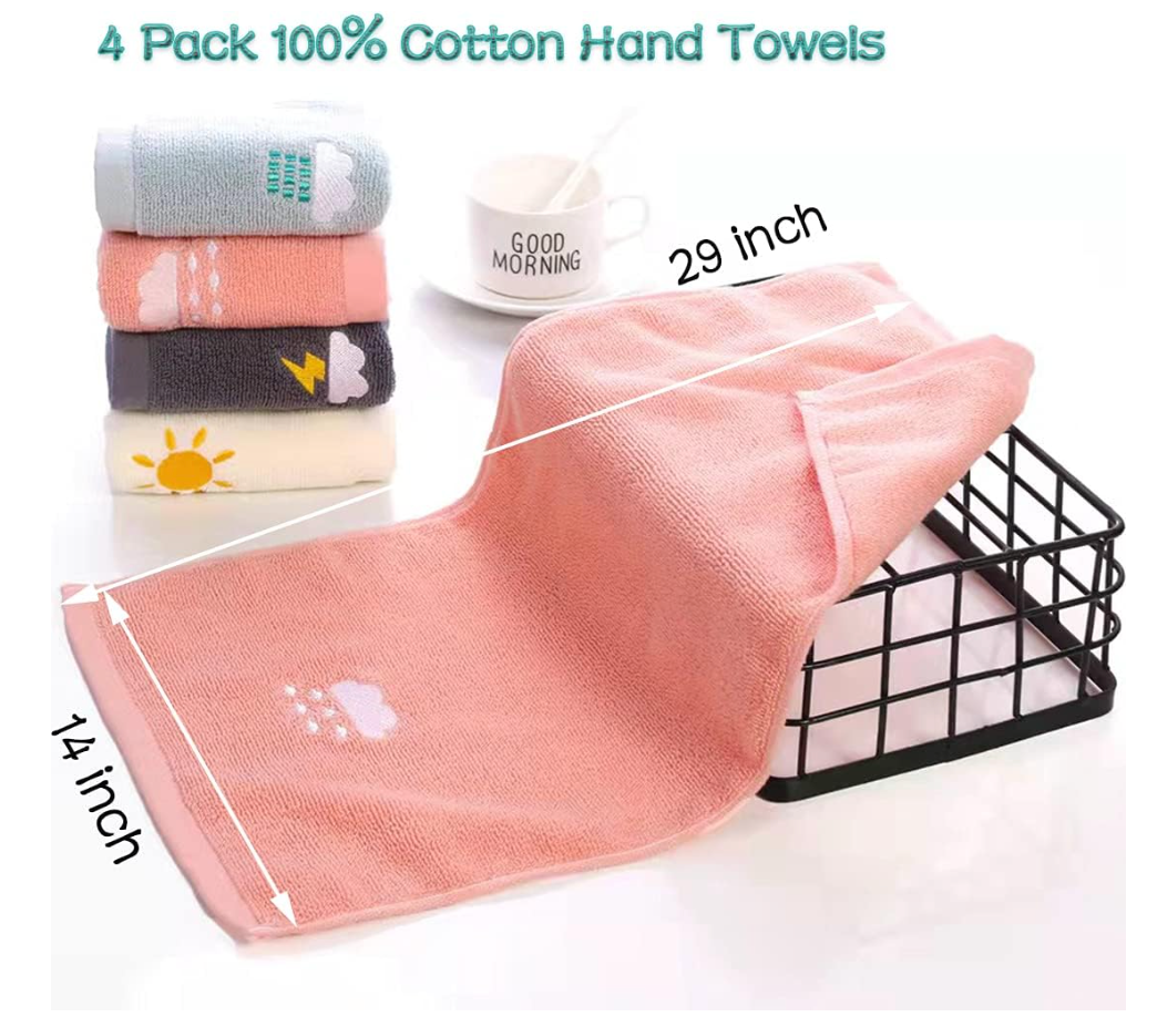 Bathroom Hand Towels, Soft Cotton Hand Towel, Highly Absorbent Hand Towels for Bath, Face, Gym