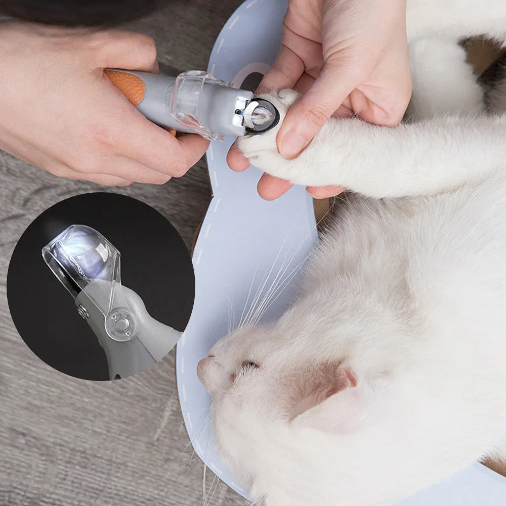 Cat Dog Nail Clippers Tool Scissors, Professional Pet Nail Clipper Scissors With LED Light, Nail Toeclaw Cutter Scissors