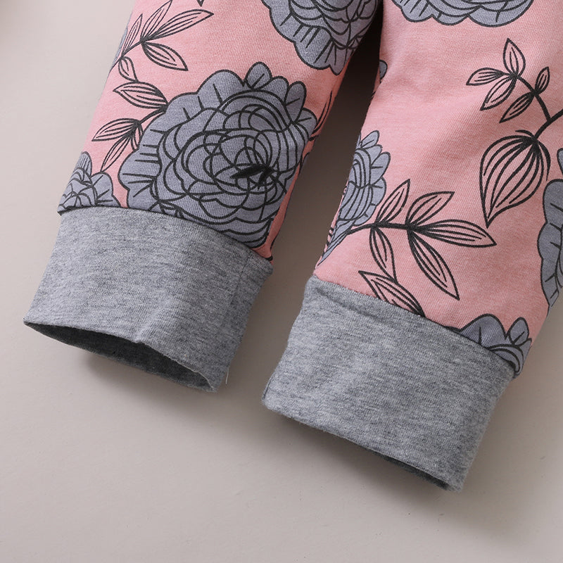 Toddler Girl Clothes, Newborn Baby Girl Clothing, Rose Pant, Hat & Headband, Long Sleeve