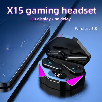Bluetooth Earphones  Wireless Headset Gamer Earbuds With Mic Noise Cancelling LED Display Headphone 3