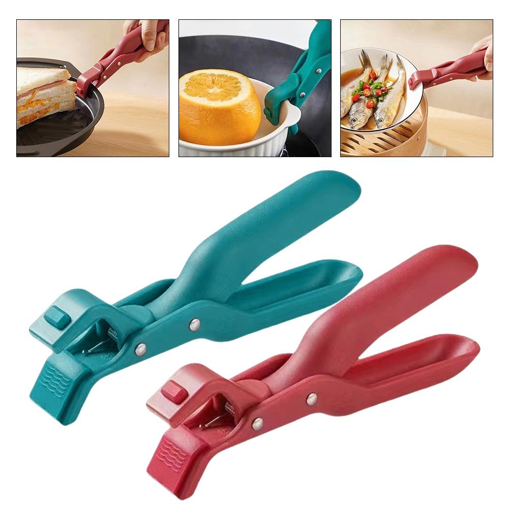 Tongs Clamp Holder, Anti-Scalding Dish Plate Gripper Clips, Move Hot Plates or Bowls Safely, Microwave Oven