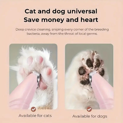 Electric pet shaver, clipper for cats and dogs, foot hair, buttocks hair, safe grooming for pets