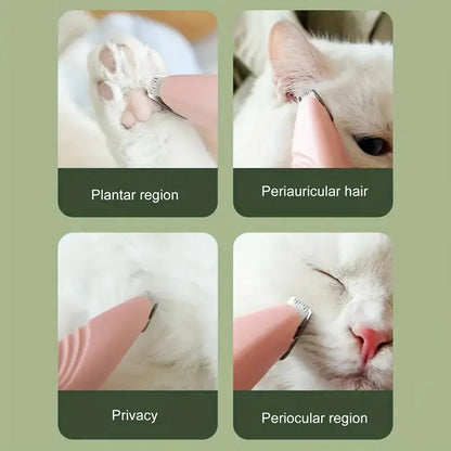 Electric pet shaver, clipper for cats and dogs, foot hair, buttocks hair, safe grooming for pets