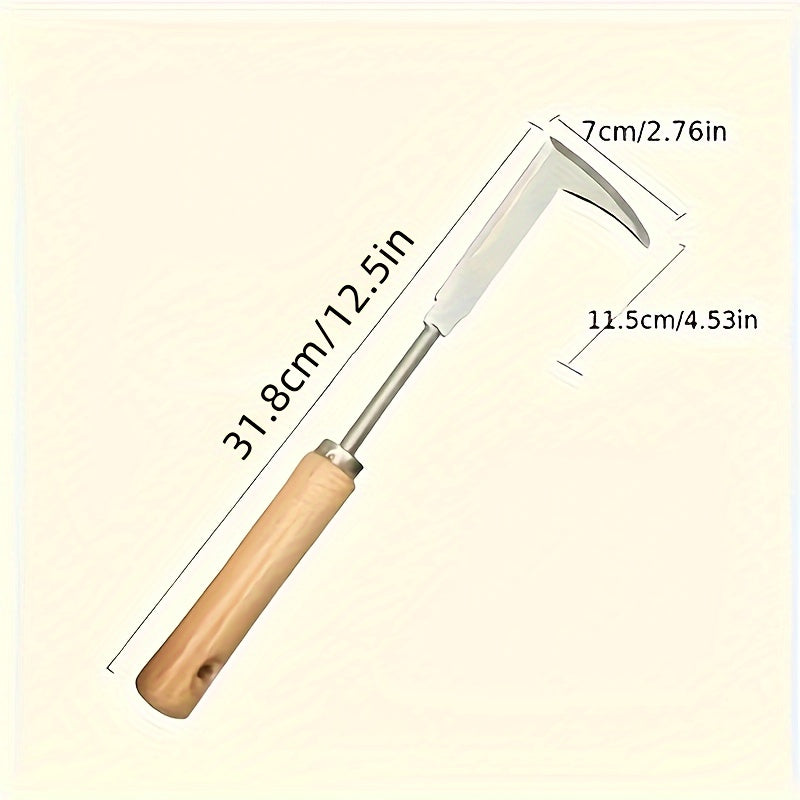 Stainless Steel Weeding Tool 1pc, For Digging Herbs, Wild Vegetables, Bonsai, Soil Loosening, Ideal Holiday Gift