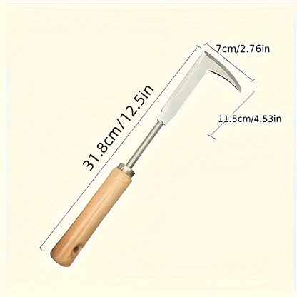 Stainless Steel Weeding Tool 1pc, For Digging Herbs, Wild Vegetables, Bonsai, Soil Loosening, Ideal Holiday Gift