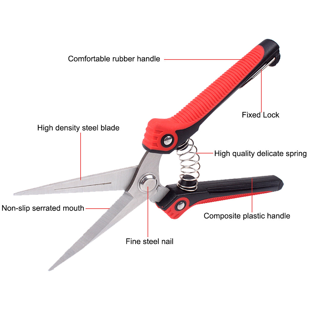Sharp Garden Fruit Tree Pruning Pruning Shear Branch Scissors Stainless Steel NonSlip Handle Garden 1