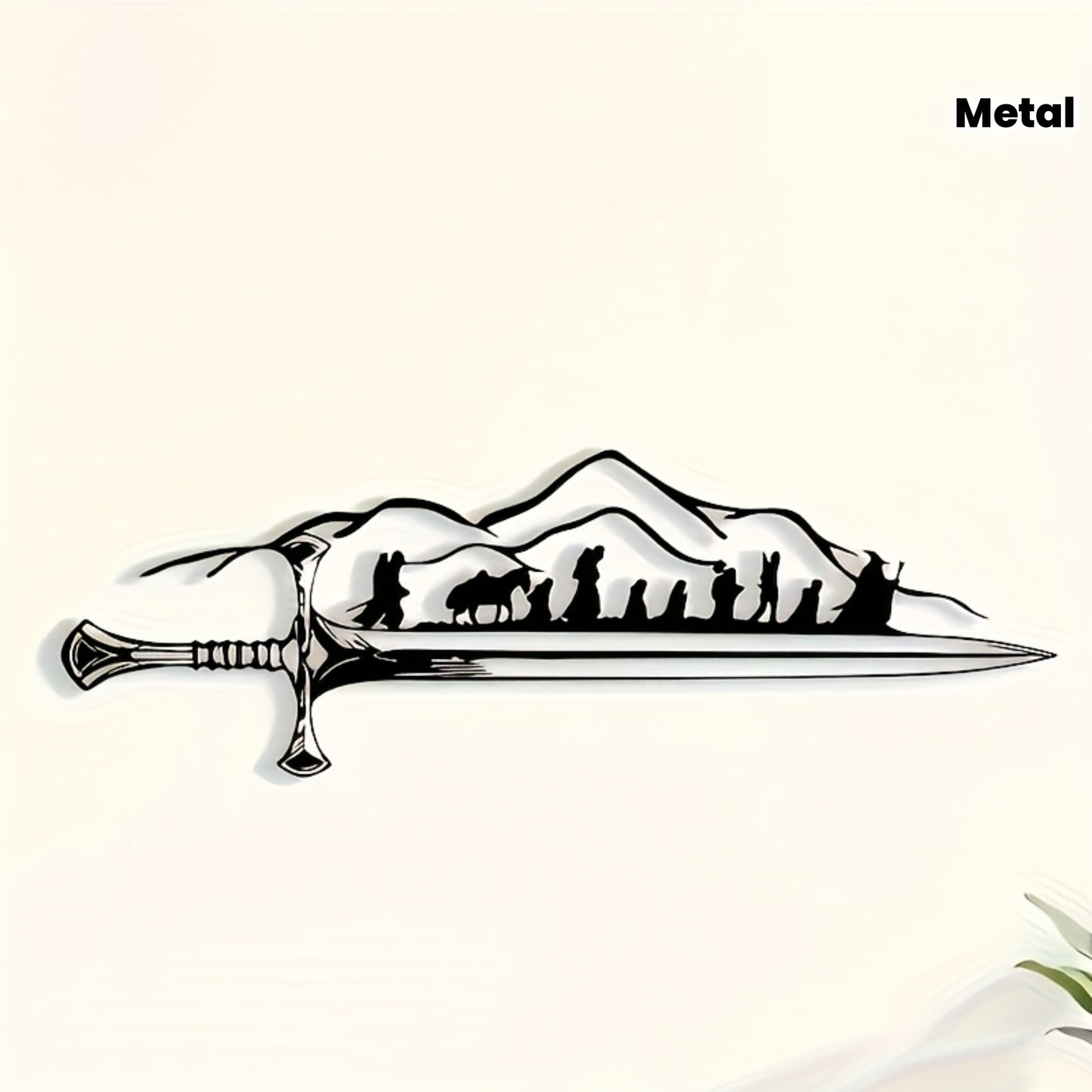 Metal Wall Art Retro Iron The Fellowship Of The Ring Silhouette Mural Frodo And Sam Fantasy Home De 1