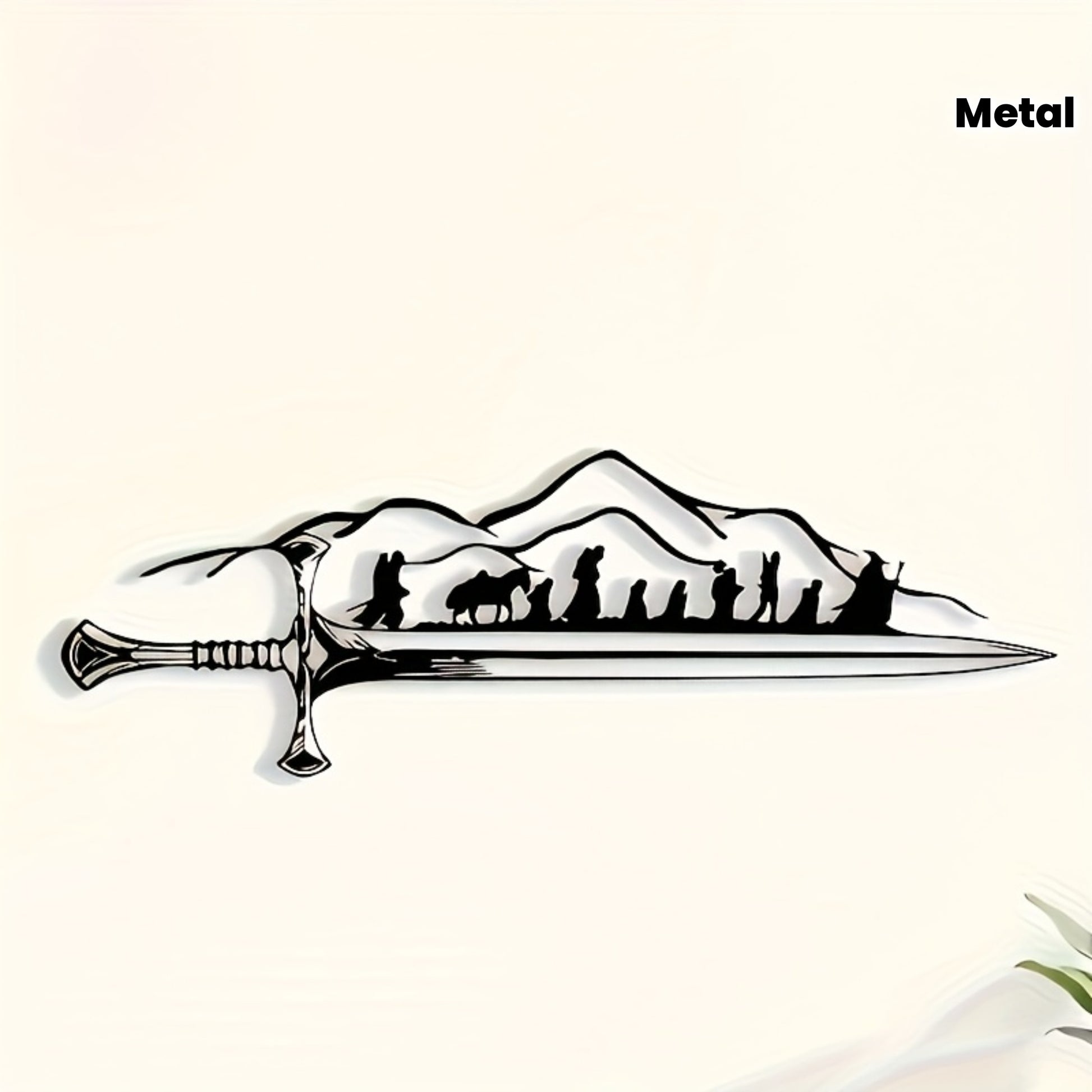 Metal Wall Art Retro Iron The Fellowship Of The Ring Silhouette Mural Frodo And Sam Fantasy Home De 1
